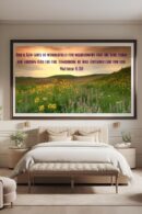Wildflowers in a field symbolizing God’s care and provision, inspired by Matthew 6:30 — “If God so clothes the grass of the field… will He not much more clothe you?”
