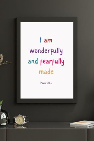 Wonderfully & Fearfully Made – Christian Wall Art (Psalm 139:14)