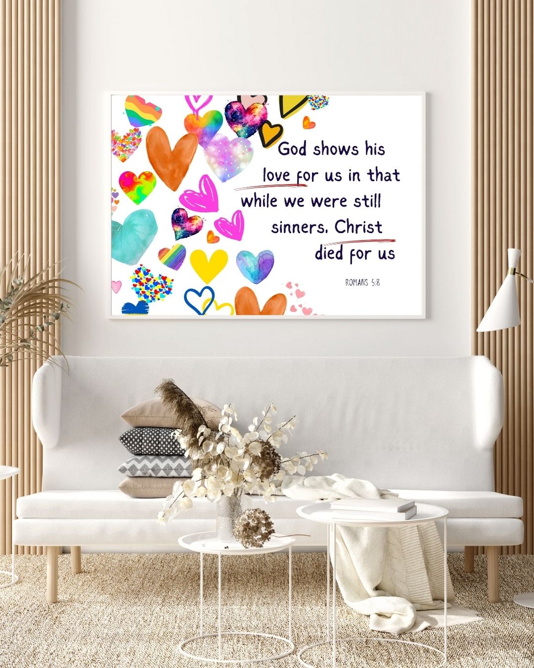 “God Shows His Love for Us” Romans 5:8 Wall Art - Image 3