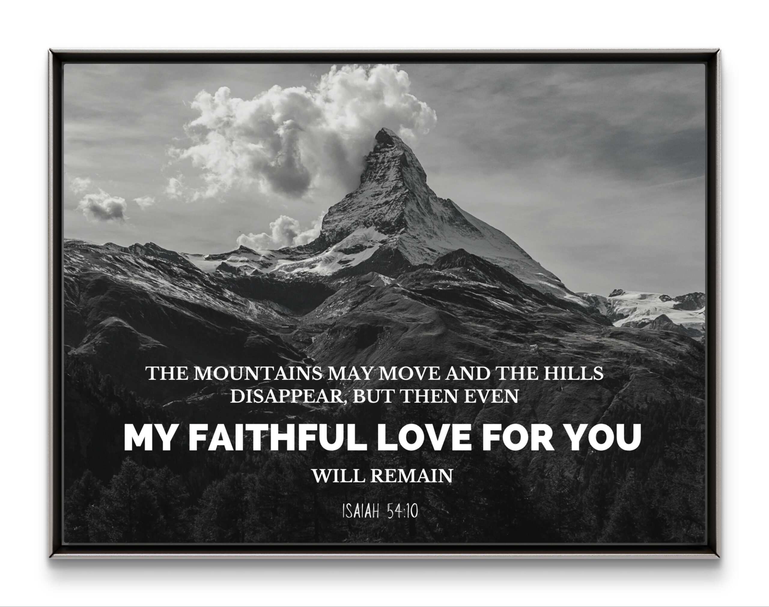 “My Faithful Love for You Will Remain” Isaiah 54:10 Wall Art - Image 3