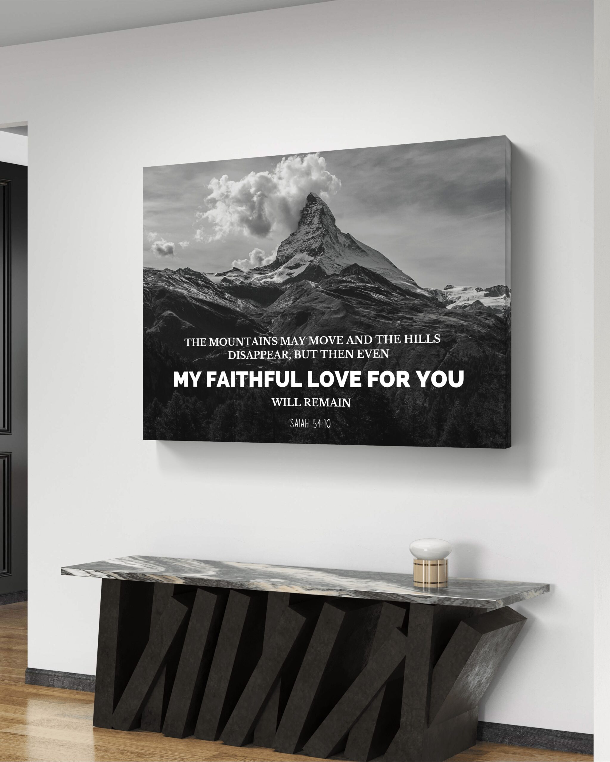 “My Faithful Love for You Will Remain” Isaiah 54:10 Wall Art - Image 2